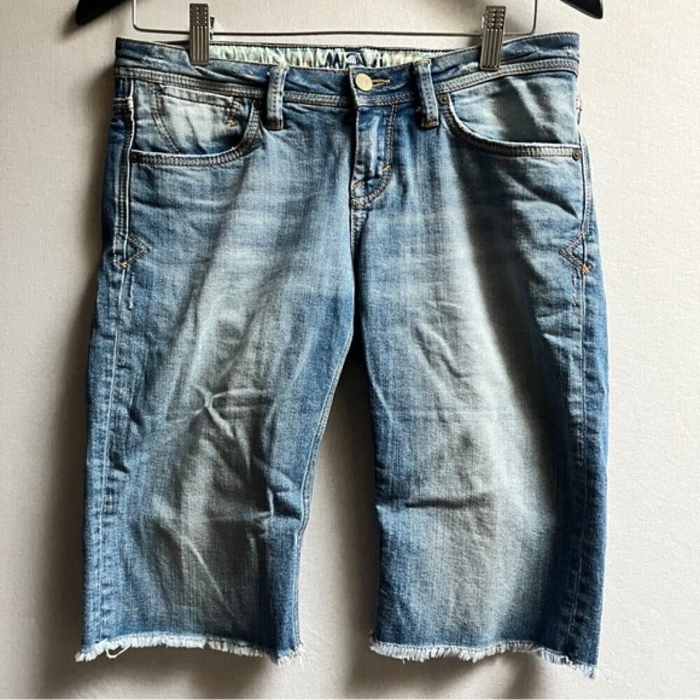 Mavi Gladys Cotton Blend Denim Bermuda Shorts Size 27